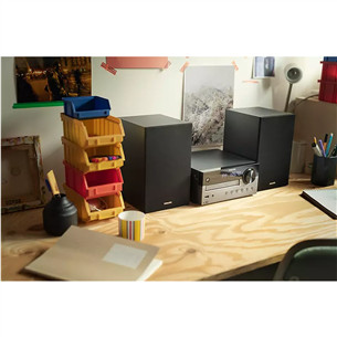 Philips TAM4505, 2.0, 60 W, Bluetooth, USB, CD, juodas - Muzikinis centras Prekė - TAM4505/12