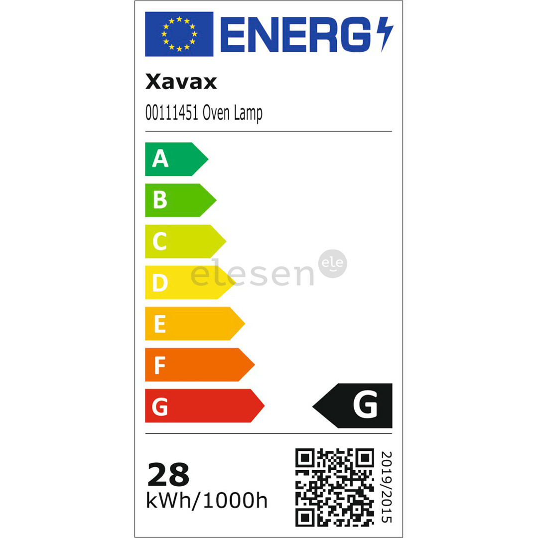 Xavax, 28 W G9 - Oven bulb Item - 00111451