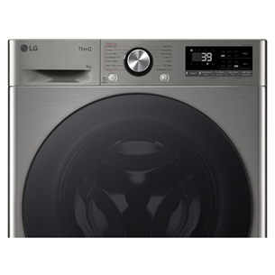 LG R700 Series, 9 kg, gylis 47,5 cm, 1200 rpm, sidabrinė - Skalbimo mašina Prekė - F2WR709S2P.APTQPMR
