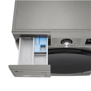 LG R700 Series, 9 kg, gylis 47,5 cm, 1200 rpm, sidabrinė - Skalbimo mašina Prekė - F2WR709S2P.APTQPMR