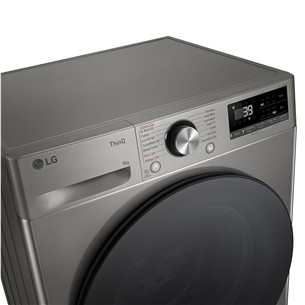 LG R700 Series, 9 kg, depth 47,5 cm, 1200 rpm, silver - Front load washing machine