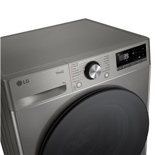 LG R700 Series, 9 kg, gylis 47,5 cm, 1200 rpm, sidabrinė - Skalbimo mašina Prekė - F2WR709S2P.APTQPMR