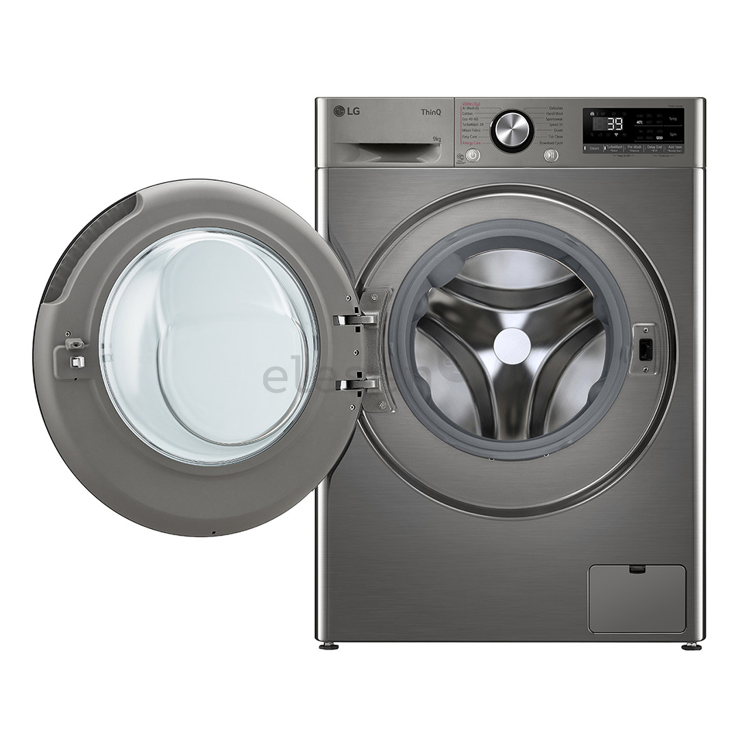 LG R700 Series, 9 kg, depth 47,5 cm, 1200 rpm, silver - Front load washing machine