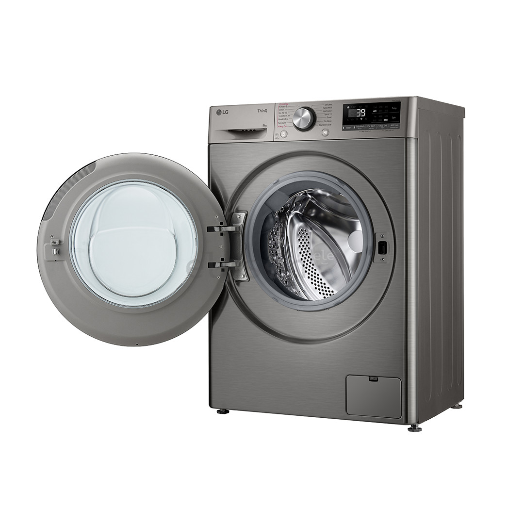 LG R700 Series, 9 kg, depth 47,5 cm, 1200 rpm, silver - Front load washing machine