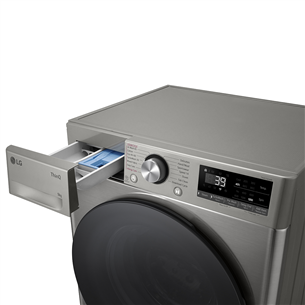 LG R700 Series, 9 kg, gylis 47,5 cm, 1200 rpm, sidabrinė - Skalbimo mašina Prekė - F2WR709S2P.APTQPMR