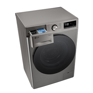 LG R700 Series, 9 kg, gylis 47,5 cm, 1200 rpm, sidabrinė - Skalbimo mašina Prekė - F2WR709S2P.APTQPMR