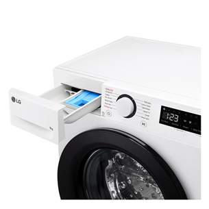 LG R500 Series, 9 kg, gylis 47,5 cm, 1200 rpm - Skalbimo mašina Prekė - F2WR509SBW.ABWQPMR