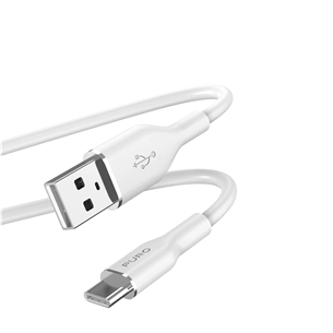 Puro Soft, USB-A / USB-C, 1.5 m, baltas - Laidas Prekė - PUUSBCICONWHI