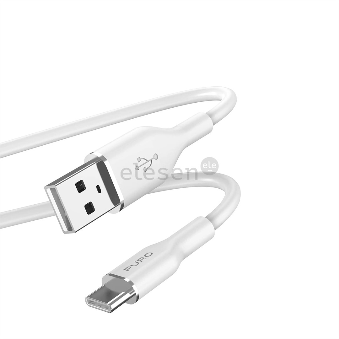 Puro Soft, USB-A / USB-C, 1.5 m, white - Cable Item - PUUSBCICONWHI