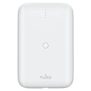 Puro Compact Mini, 10 000 мАч, USB-A, USB-C, белый - Внешний аккумулятор Товар - PUFCBB100P9WHI