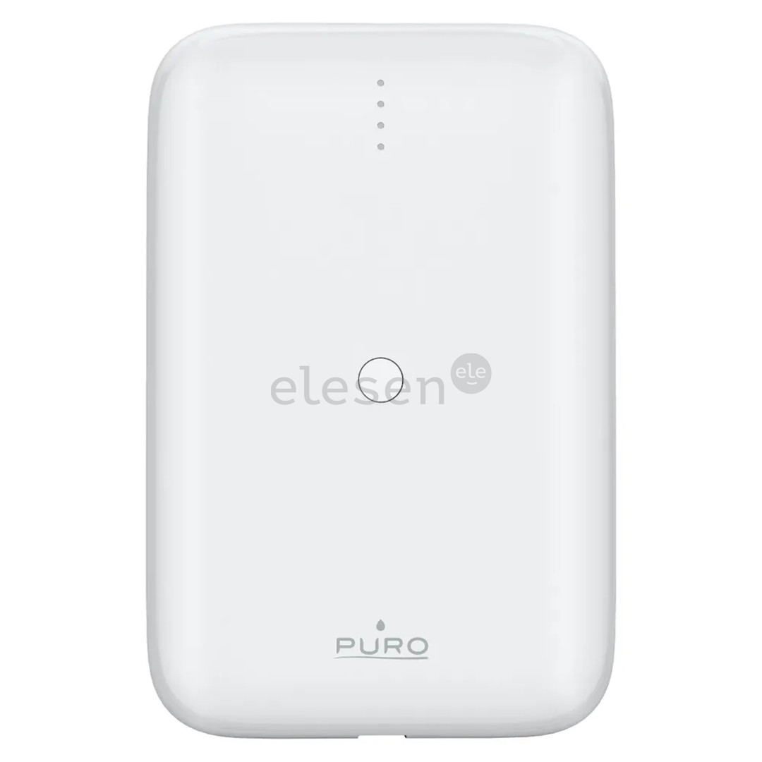 Puro Compact Mini, 10 000 мАч, USB-A, USB-C, белый - Внешний аккумулятор Товар - PUFCBB100P9WHI