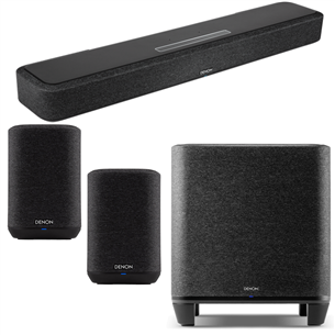 Soundbar garso sistema Denon Home Sound Bar 550 + 2x Home 150 + Home žemųjų dažnių garsiakalbis, juoda Prekė - DENONHOME550H150SUB DENONHOME550H150SUB