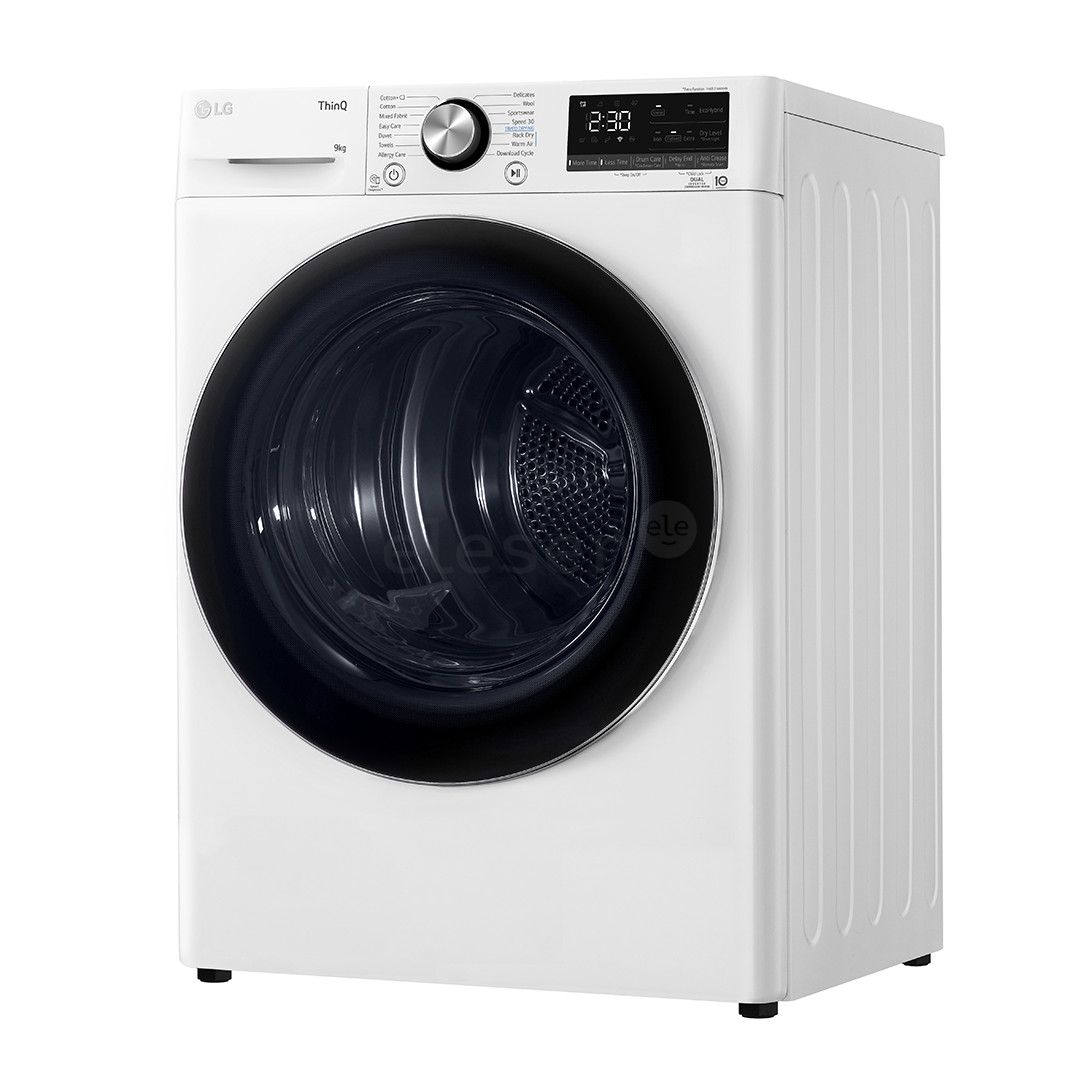 LG, Heat pump, 9 kg, depth 66 cm - Clothes dryer