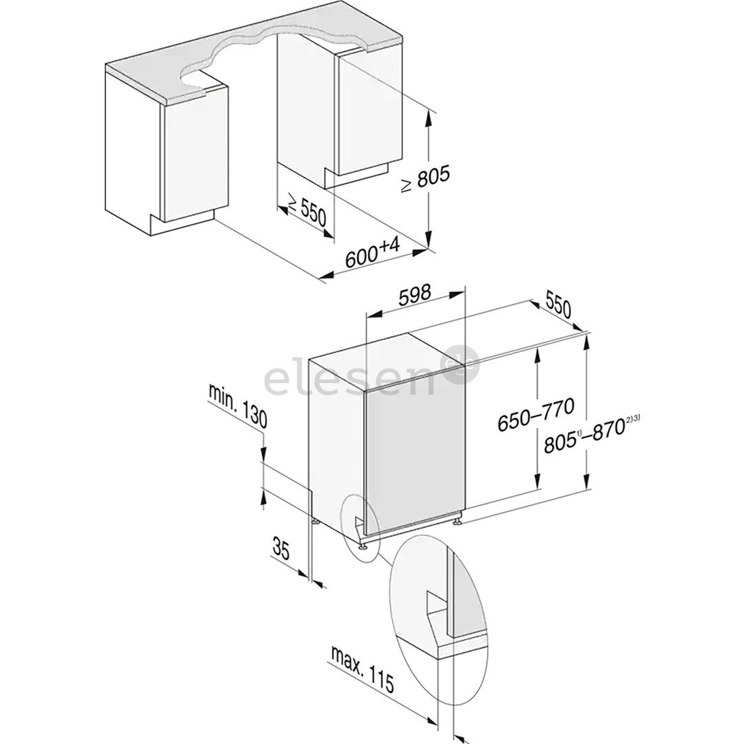 Miele, 14 комплектов посуды - Интегрируемая посудомоечная машина