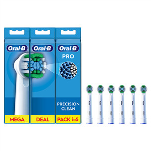 Braun Oral-B Precision Clean Pro, 6 vnt., balti - Dantų šepetėlių antgaliai Prekė - EB20-6 EB20-6