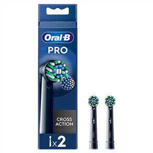 Braun Oral-B Cross Action Pro, 2 vnt., juodi - Dantų šepetėlių antgaliai Prekė - EB50-2/NEW EB50-2/NEW