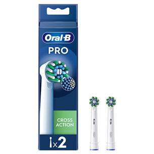 Braun Oral-B Cross Action Pro, 2 vnt., balti - Dantų šepetėlių antgaliai Prekė - EB50-2W/NEW EB50-2W/NEW