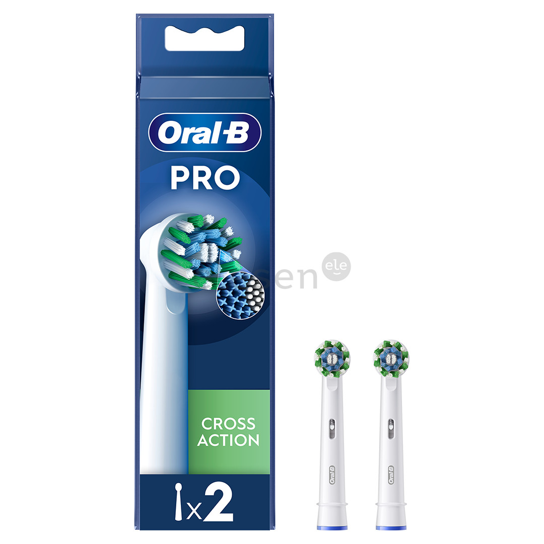 Braun Oral-B Cross Action Pro, 2 pcs, white - Spare brushes Item - EB50-2W/NEW