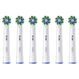 Braun Oral-B Cross Action Pro, 6 vnt., balti - Dantų šepetėlių antgaliai Prekė - EB50-6