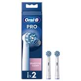 Braun Oral-B Sensitive Clean Pro, 2 vnt., balti - Dantų šepetėlių antgaliai Prekė - EB60-2/NEW