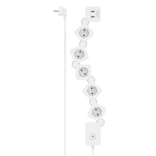 Hama Power Strip, 5-Ways, USB, 12 W, flexible, 1.4 m - Ilgiklis Prekė - 00223190 00223190