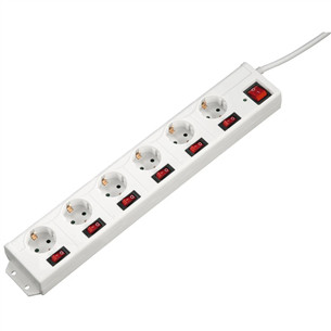 Hama Power Strip, 6 lizdai, 1,4 m, baltas - Ilgiklis 00137239