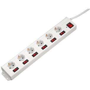 Hama Power Strip, 6 розеток, 1,4 м, белый - Удлинитель Товар - 00137239 00137239