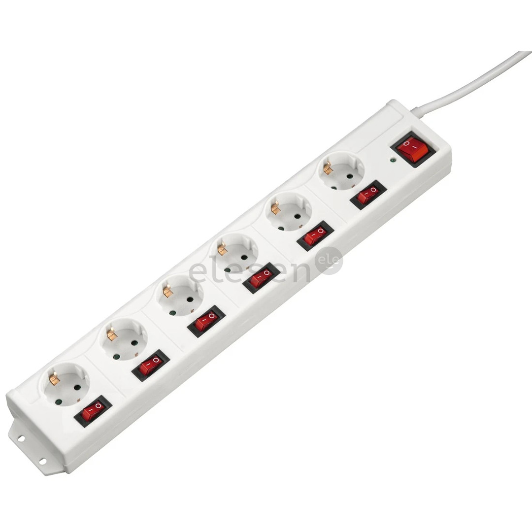 Hama Power Strip, 6 lizdai, 1,4 m, baltas - Ilgiklis
