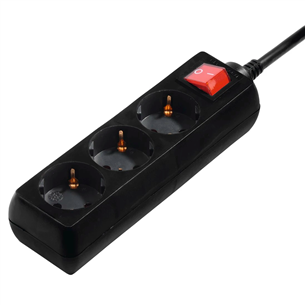 Hama Power Strip, 3 розетки, 3 м, черный - Удлинитель Товар - 00108816 00108816