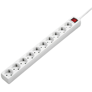 Hama Power Strip, 10 розеток, 3 м, белый - Удлинитель Товар - 00137234 00137234