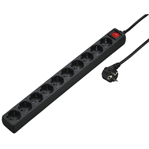 Ilgiklis Hama Power Strip, 10 skylių, 3 m, juodas  Prekė-00137254