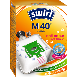 Dulkių siurblių maišeliai Swirl M 40, 4vnt Prekė - M40MNEW