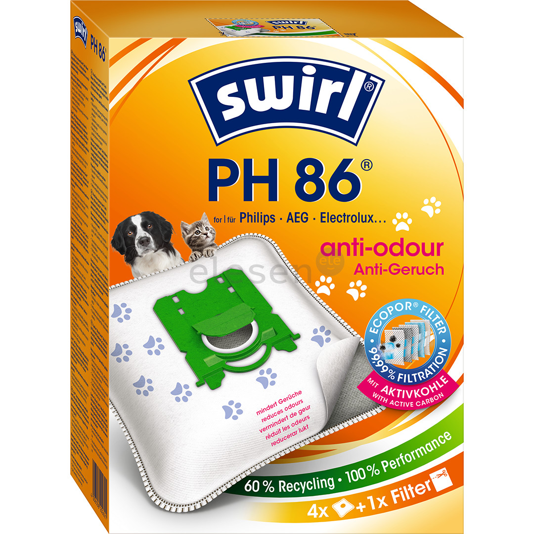 Swirl S-bag, 4 pcs - Dust bags