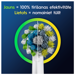 Braun Oral-B Cross Action Pro, 2 vnt., balti - Dantų šepetėlių antgaliai Prekė - EB50-2W/NEW