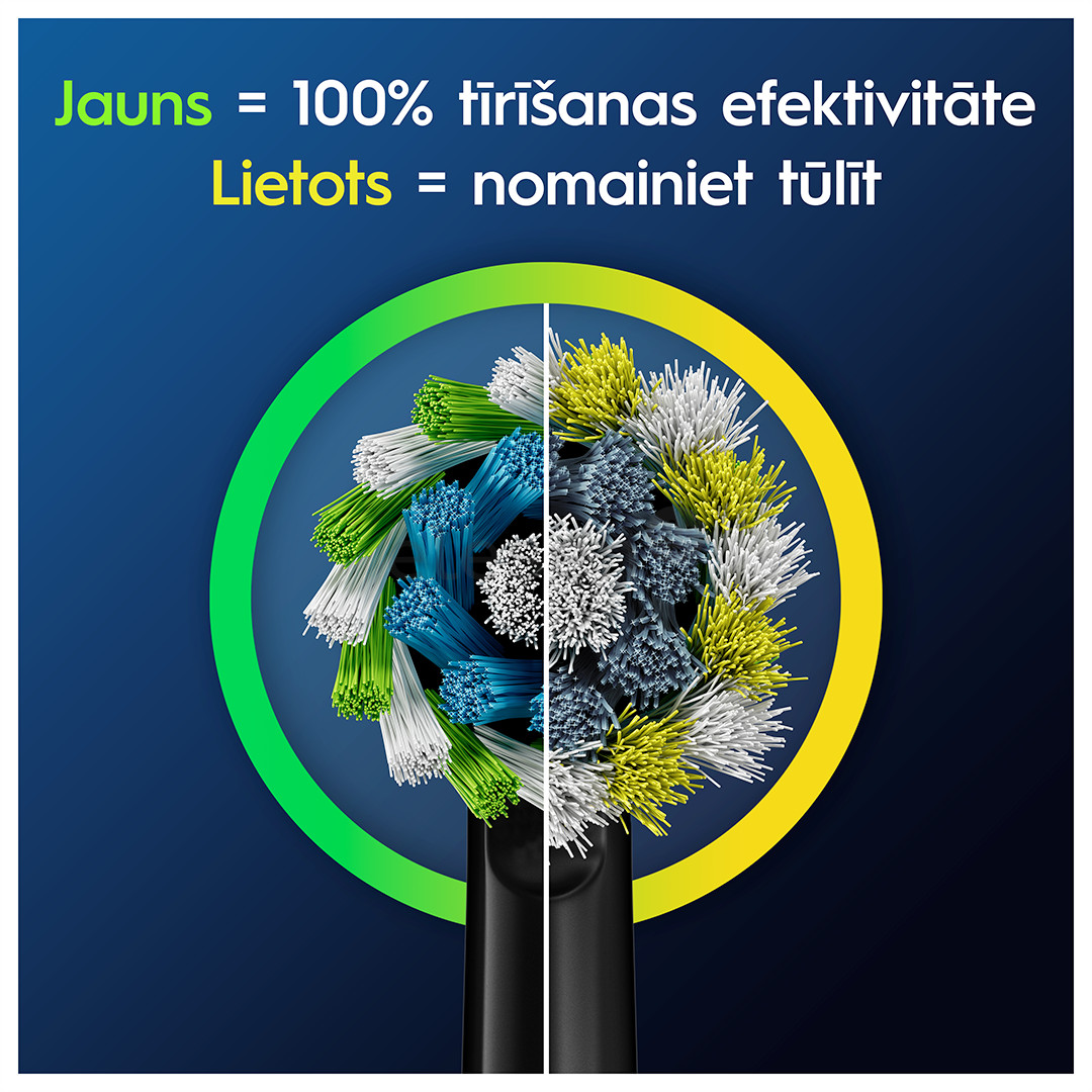 Braun Oral-B Cross Action Pro, 4 vnt., juodi - Dantų šepetėlių antgaliai Prekė - EB50-4B/NEW