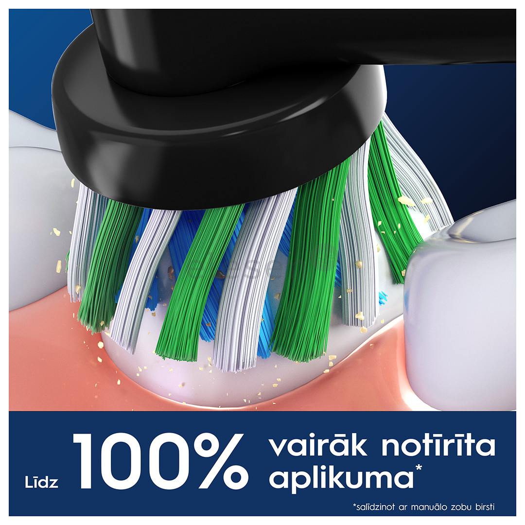 Braun Oral-B Cross Action Pro, 4 vnt., juodi - Dantų šepetėlių antgaliai Prekė - EB50-4B/NEW