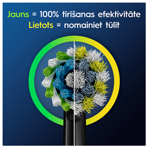 Braun Oral-B Cross Action Pro, 2 vnt., juodi - Dantų šepetėlių antgaliai Prekė - EB50-2/NEW