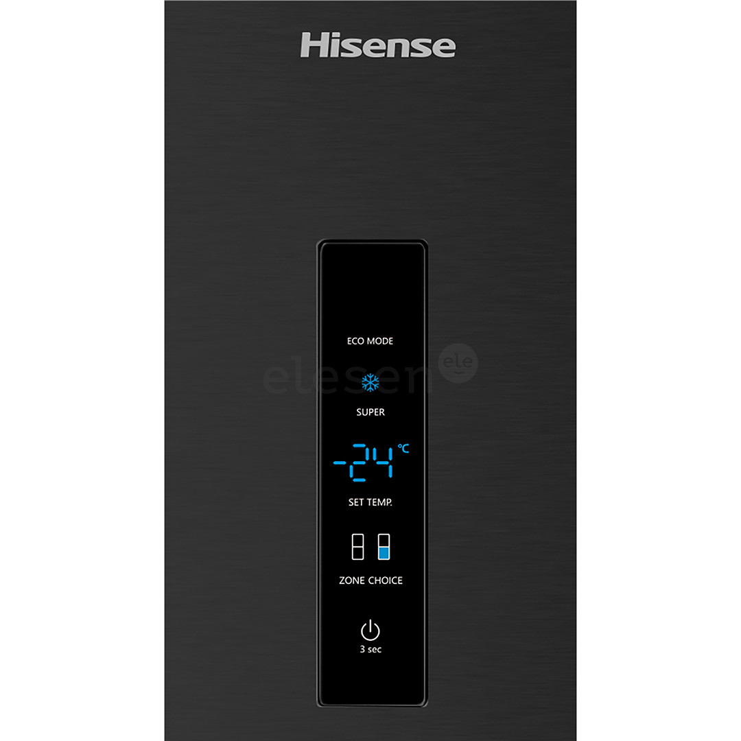 Hisense, NoFrost, 495 L, 200 cm, juodas - Šaldytuvas