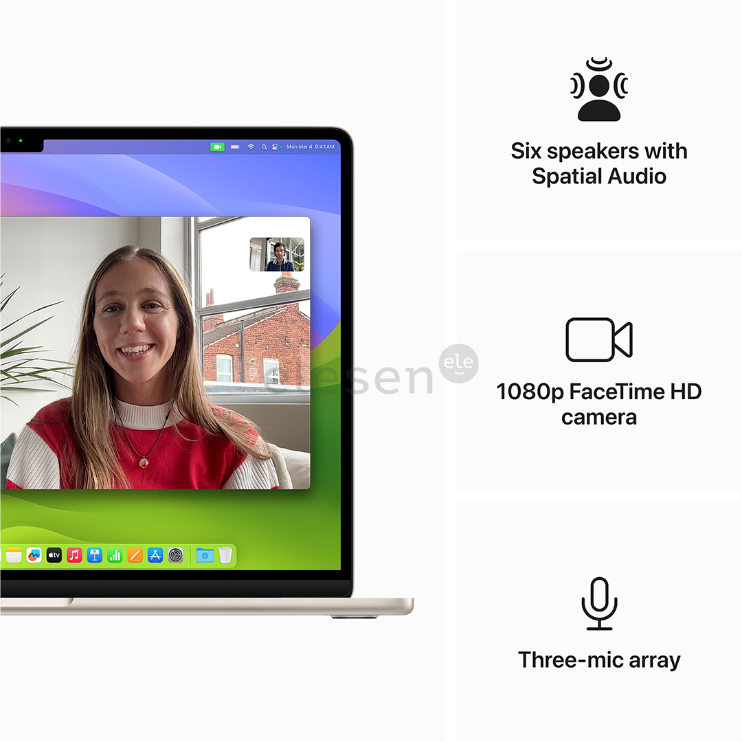 Apple MacBook Air 15'' (2024), M3 8C/10C, 16 GB, 512 GB, RUS, starlight - Notebook