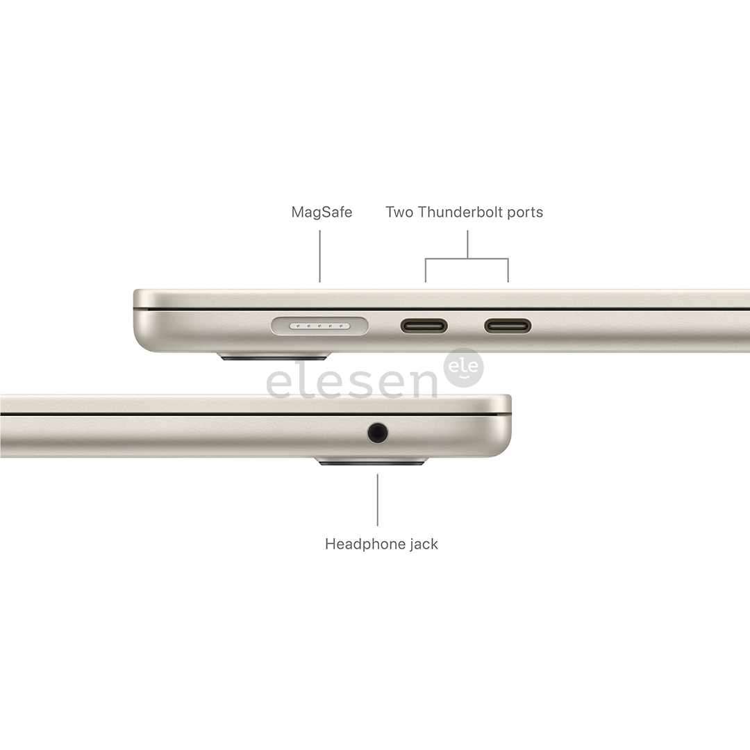 Apple MacBook Air 15'' (2024), M3 8C/10C, 16 GB, 512 GB, ENG, starlight - Notebook Item - MXD33ZE/A