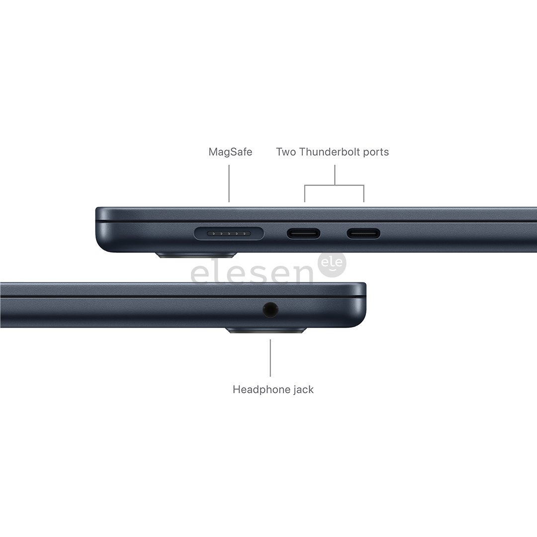 Nešiojamas kompiuteris Apple MacBook Air 15'' (2024), M3 8C/10C, 16 GB, 512 GB, ENG, midnight Prekė - MXD43ZE/A