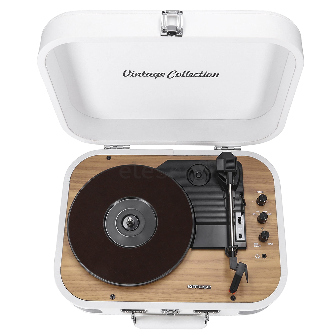 Muse MT-201WW, Bluetooth, USB, белый - Портативный граммофон