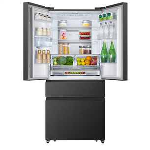 Hisense, NoFrost, 480 L, aukštis 182 cm, juodas - Šaldytuvas Prekė - RF540N4WFE