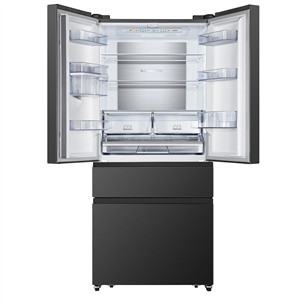 Hisense, NoFrost, 480 L, aukštis 182 cm, juodas - Šaldytuvas