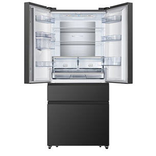 Hisense, NoFrost, 480 L, aukštis 182 cm, juodas - Šaldytuvas Prekė - RF540N4WFE