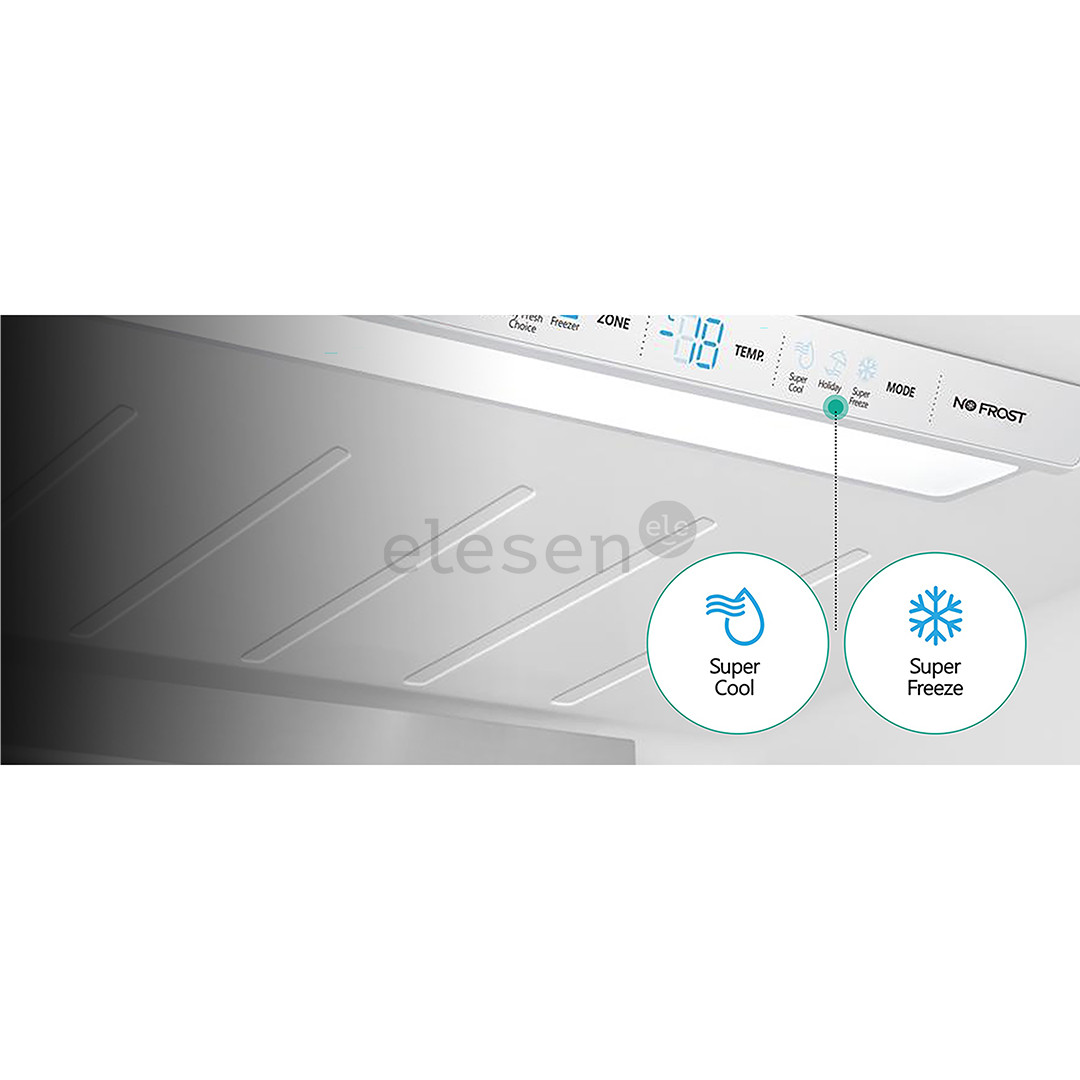 Hisense, NoFrost, 480 L, aukštis 182 cm, juodas - Šaldytuvas