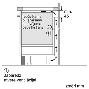 Kaitlentė Bosch, Series 6, plotis 60 cm, juoda  Prekė-PVQ631HC1E