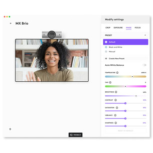 Logitech MX Brio, 4K, USB-C, juoda - Web kamera Prekė - 960-001559