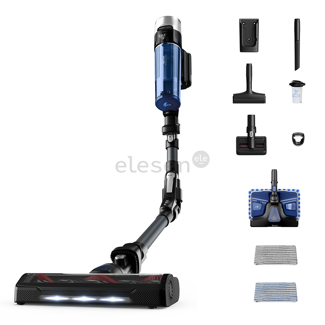 Tefal X-Force Flex 9.60 Aqua, juodas - Belaidis dulkių siurblys + baterija