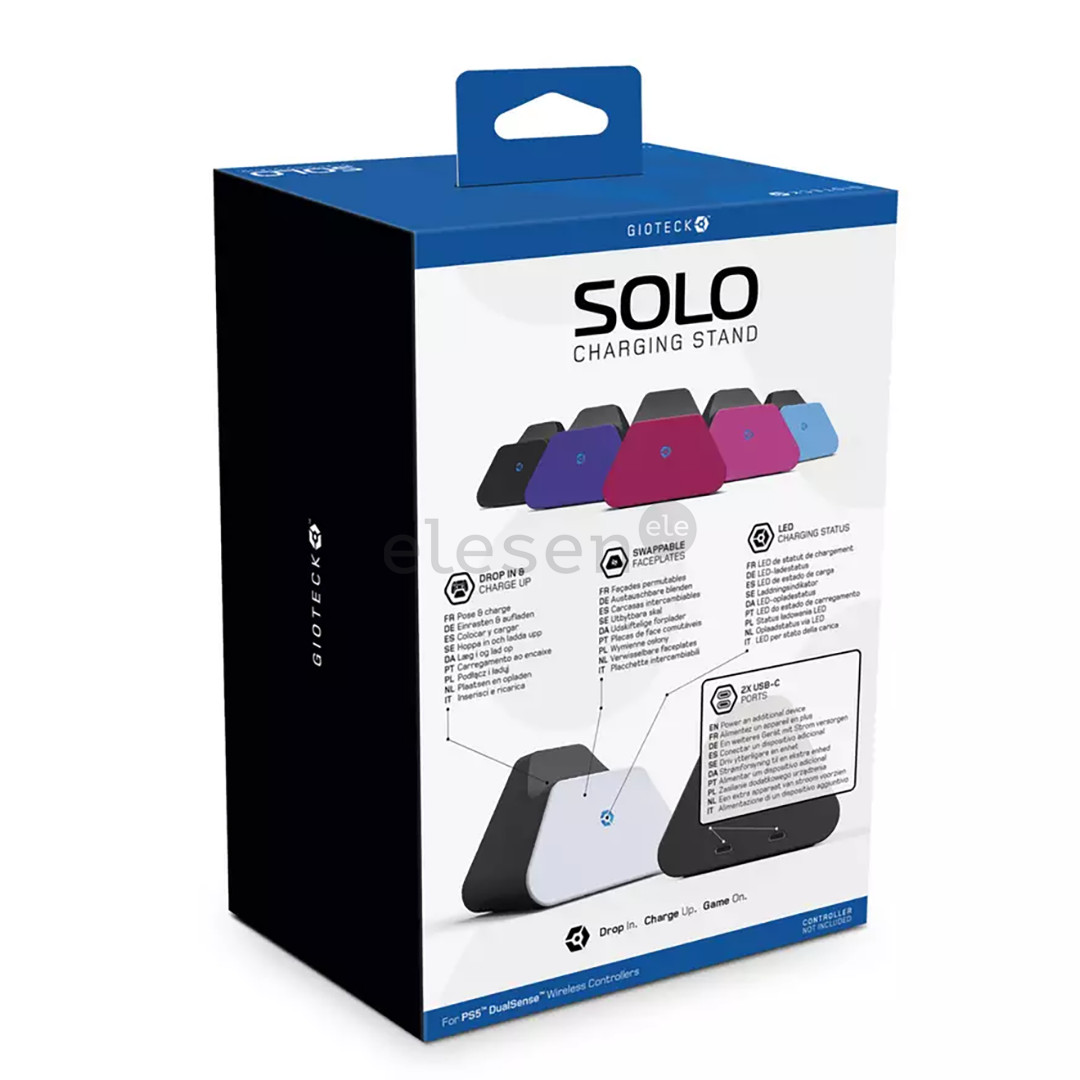 Gioteck SOLO Charging Stand For PS5 - Charger for PS5 Controller Item - 812313011150
